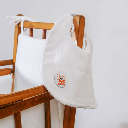 Organic Cotton Baby Bib β White