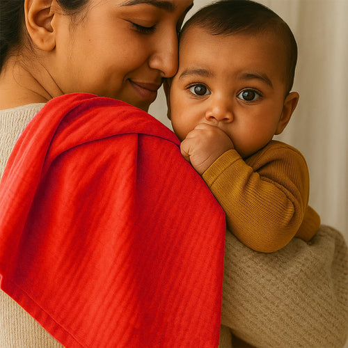 Organic Cotton Maxi Swaddle – Strawberry