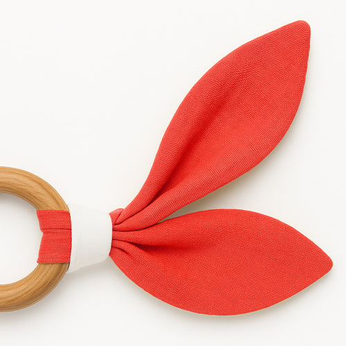 Organic Cotton Teething Ring – Strawberry