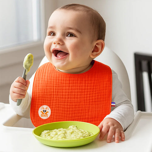 Organic Cotton Baby Bib – Strawberry