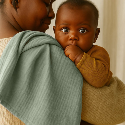 Organic Cotton Maxi Swaddle – Sage Green