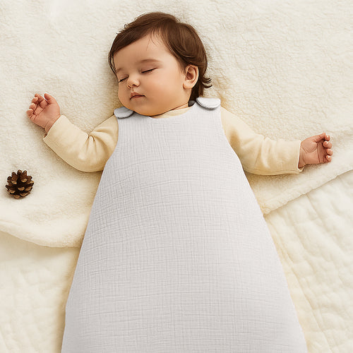 Organic Cotton Winter Sleeping Bag – White