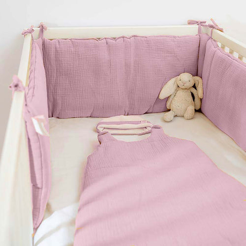 Organic Cotton Crib Bumper – Rose