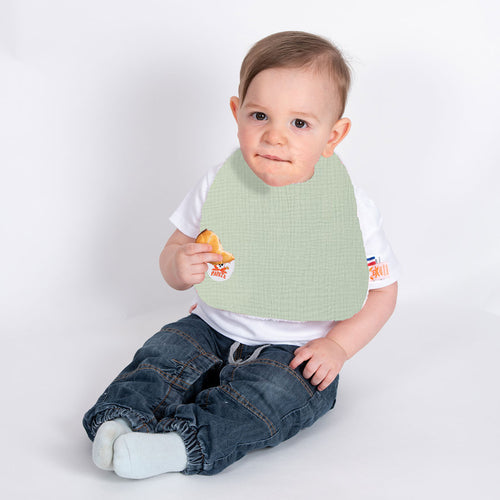 Organic Cotton Baby Bib – Sage Green