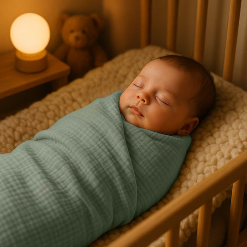 Organic Cotton Maxi Swaddle – Sage Green