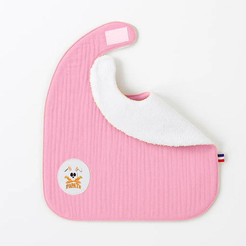 Organic Cotton Baby Bib – Rose