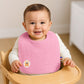 Organic Cotton Baby Bib – Rose