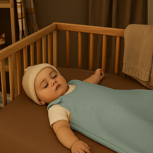 Organic Cotton Winter Sleeping Bag – Sage Green