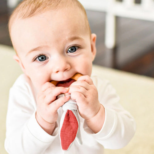 Organic Cotton Teething Ring – Strawberry