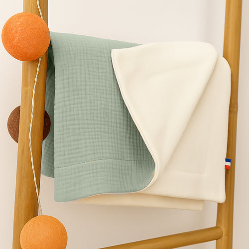 Organic Cotton Blanket – Sage Green