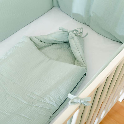 Organic Cotton Baby Nest – Sage Green