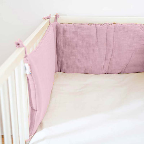 Organic Cotton Crib Bumper – Rose