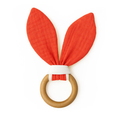 Organic Cotton Teething Ring – Strawberry