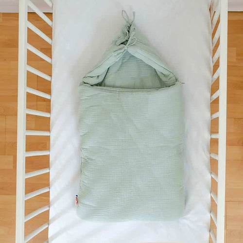 Organic Cotton Baby Nest – Sage Green