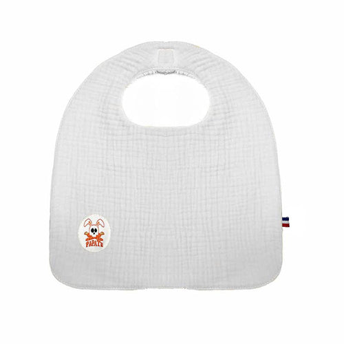 Organic Cotton Baby Bib – White