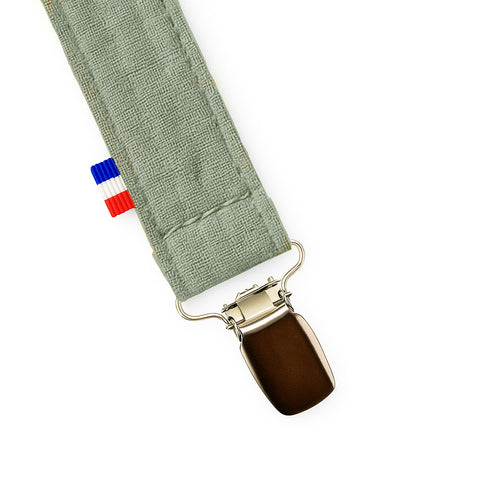 Organic Cotton Pacifier Clip – Sage Green