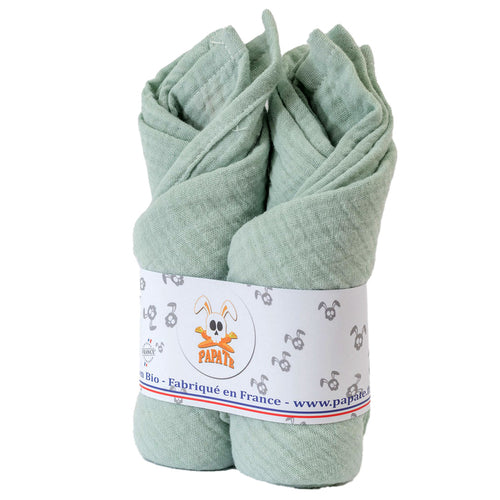 Organic Cotton Muslin Set – Sage Green